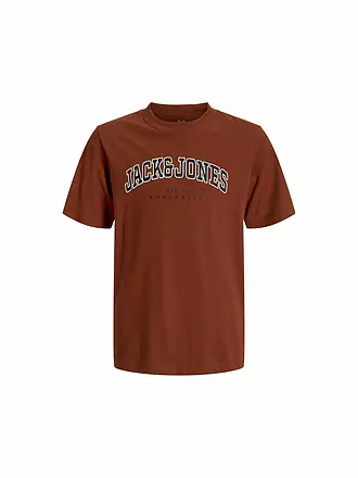JACK & JONES | Jungen T-Shirt  JJECALEB VARSITY TEE | dunkelrot